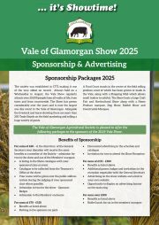 Vale Show Sponsorship leaflet 2025