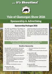 Vale Show Sponsorship leaflet 2026